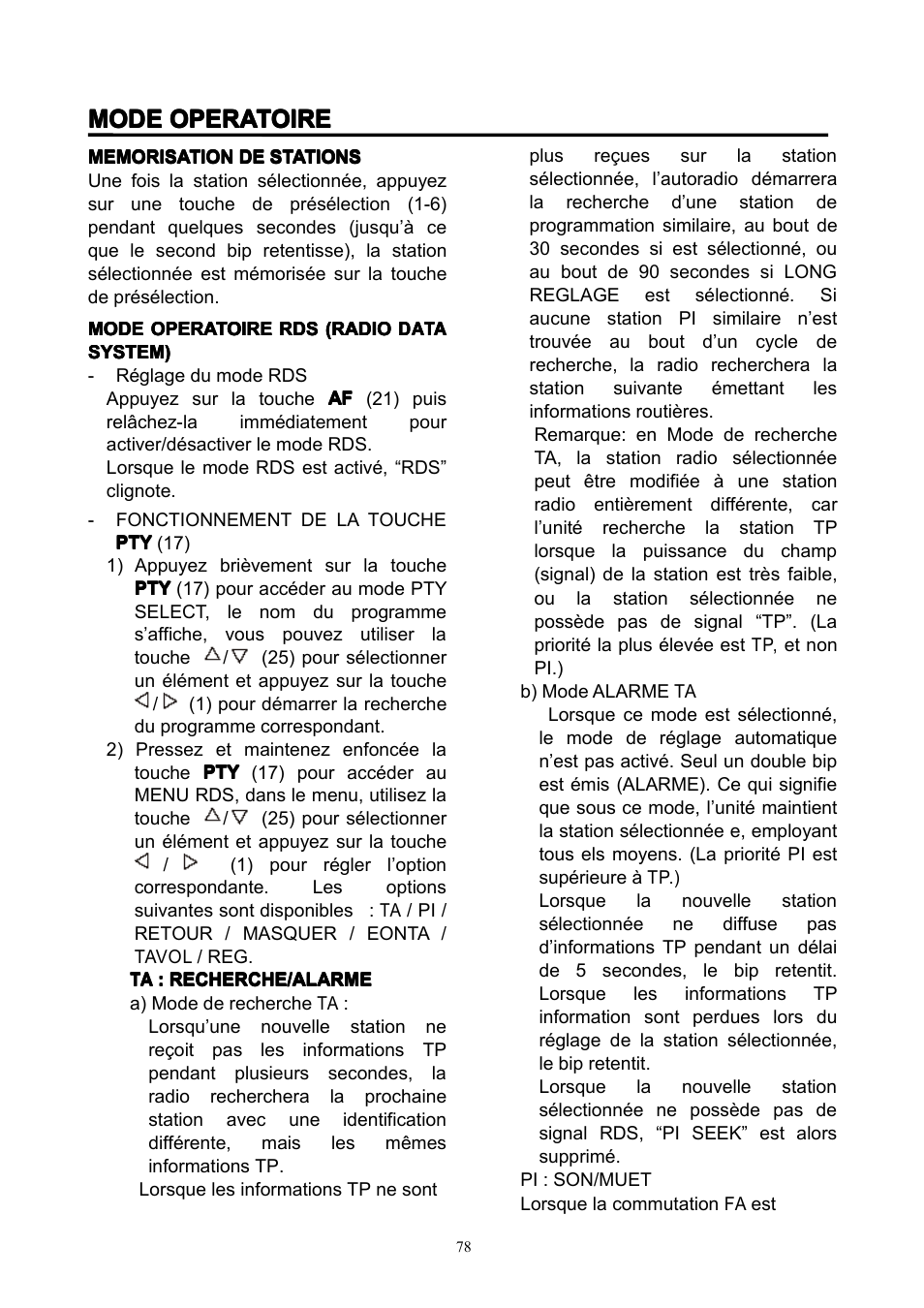 Mode | Lenco CS-351 BT User Manual | Page 79 / 111