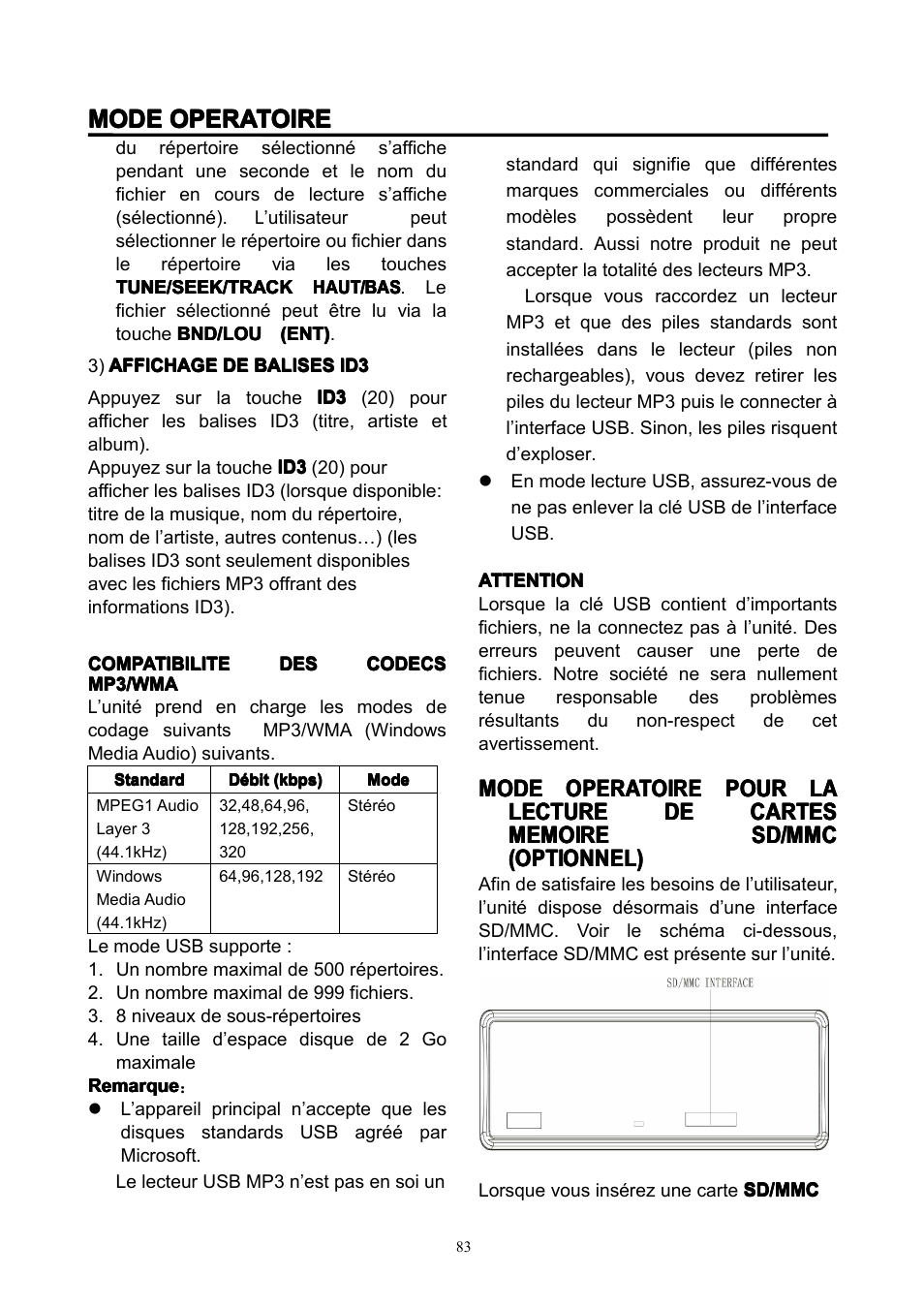 Mode | Lenco CS-351 BT User Manual | Page 84 / 111