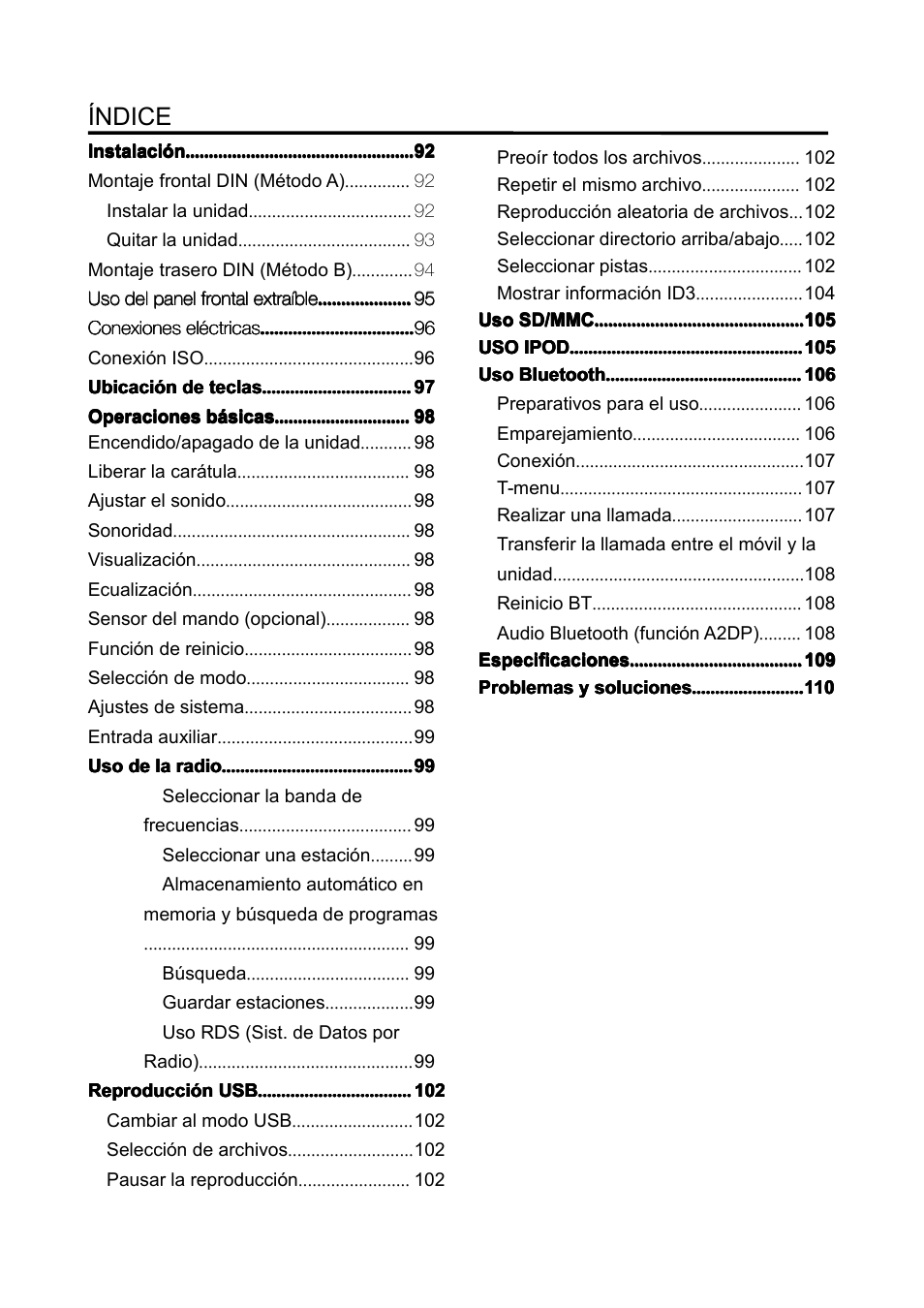 Índice | Lenco CS-351 BT User Manual | Page 92 / 111