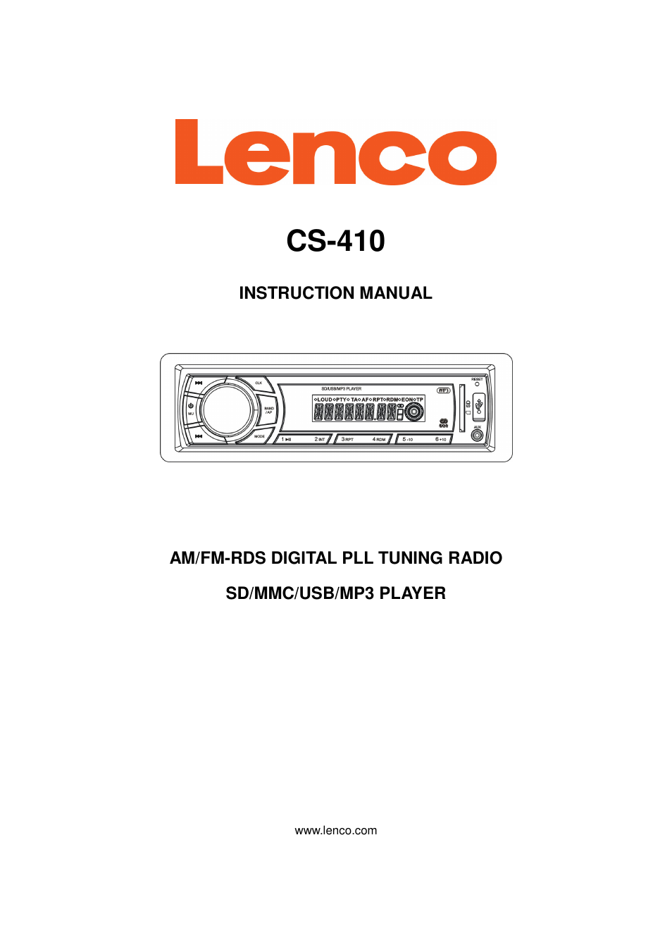 Lenco CS-410 User Manual | 34 pages