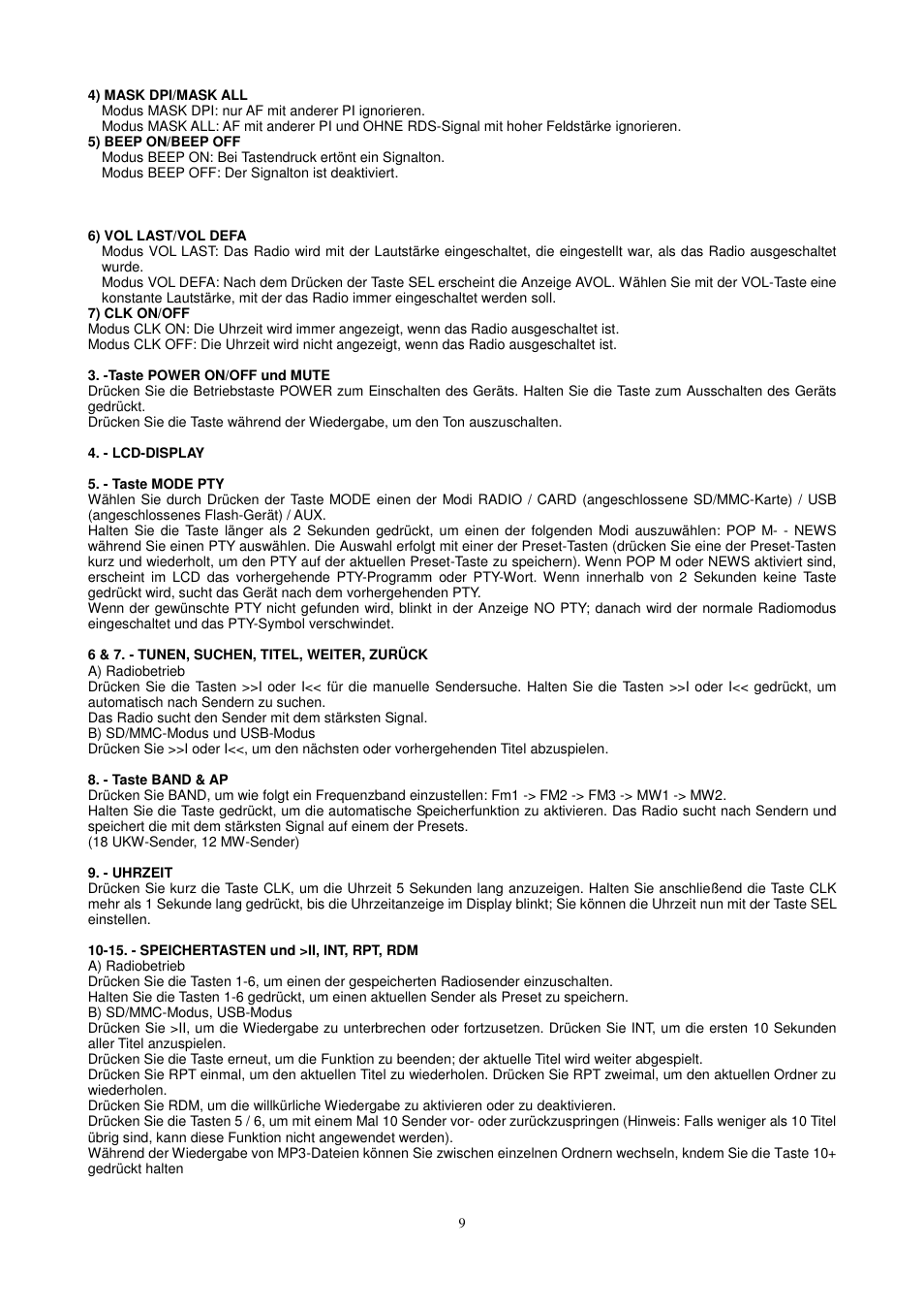 Lenco CS-410 User Manual | Page 10 / 34
