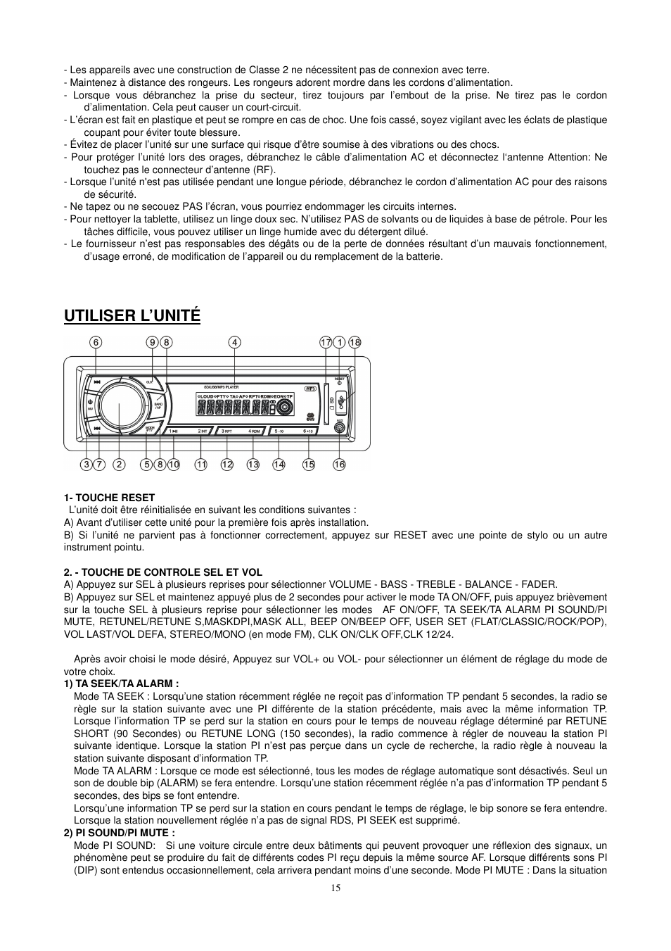 Utiliser l’unité | Lenco CS-410 User Manual | Page 16 / 34