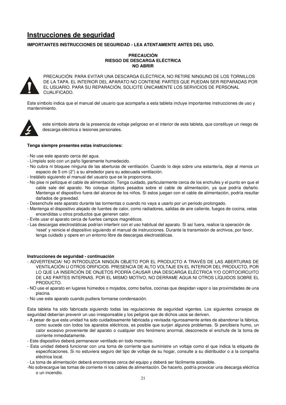 Instrucciones de seguridad | Lenco CS-410 User Manual | Page 22 / 34
