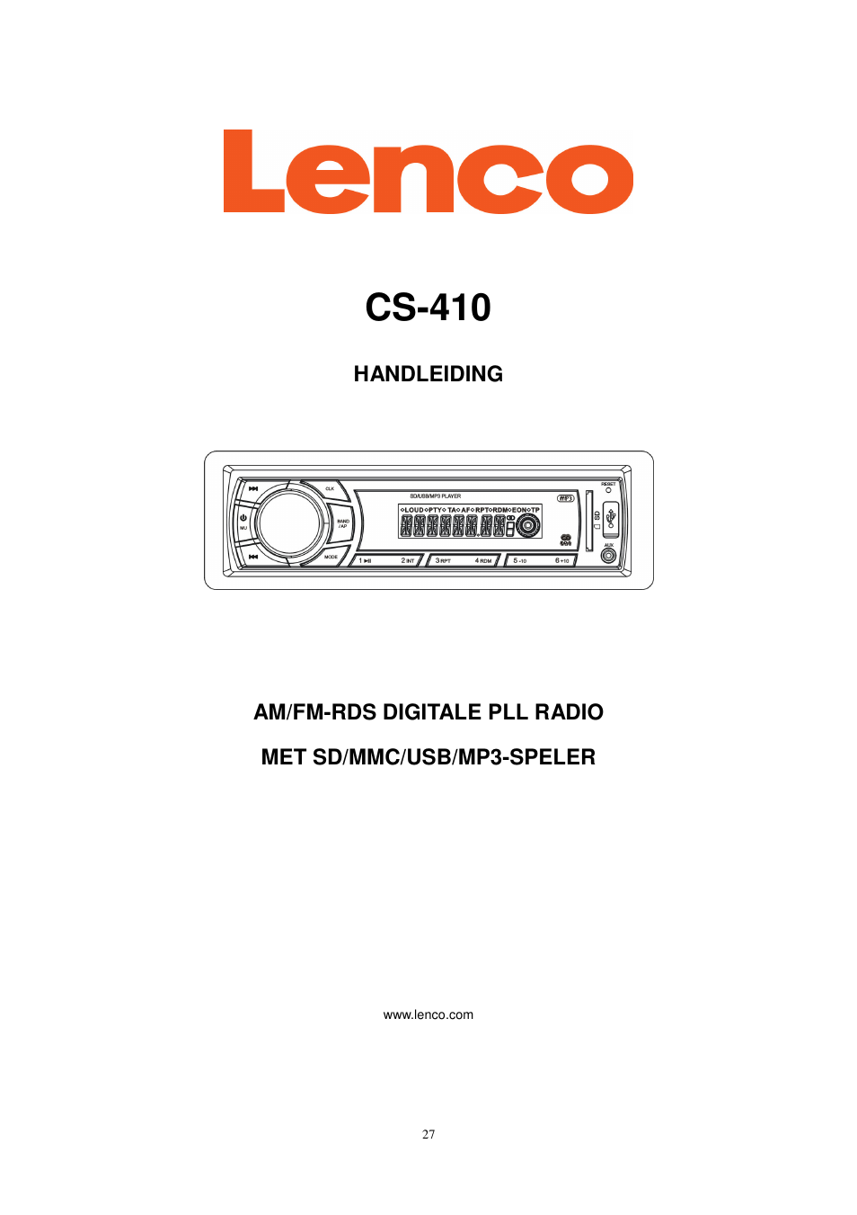 Cs-410 | Lenco CS-410 User Manual | Page 28 / 34