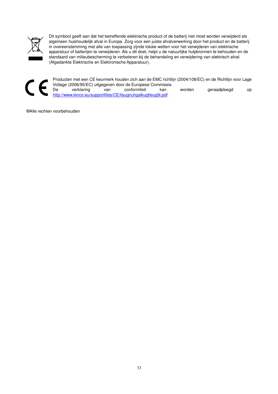 Lenco CS-410 User Manual | Page 34 / 34