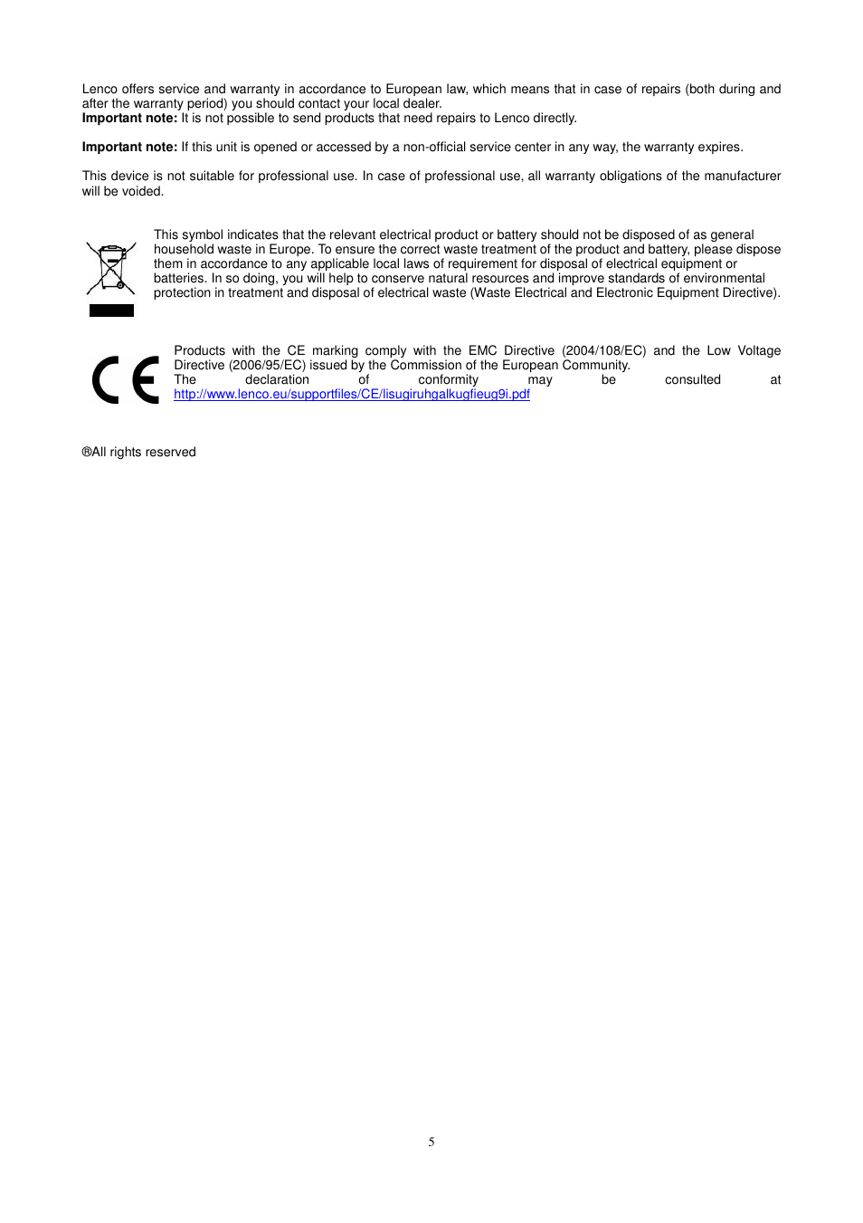 Lenco CS-410 User Manual | Page 6 / 34
