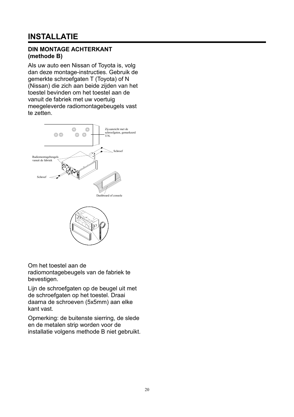 Installatie | Lenco CS-420 User Manual | Page 20 / 80
