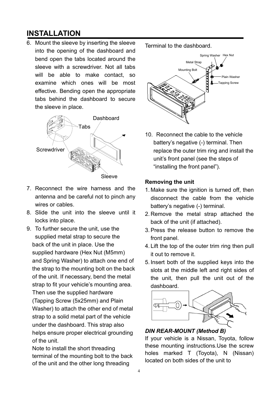 Installation | Lenco CS-420 User Manual | Page 4 / 80