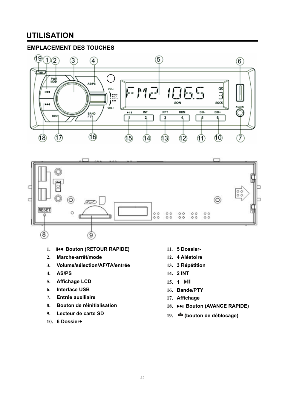 Utilisation | Lenco CS-420 User Manual | Page 55 / 80