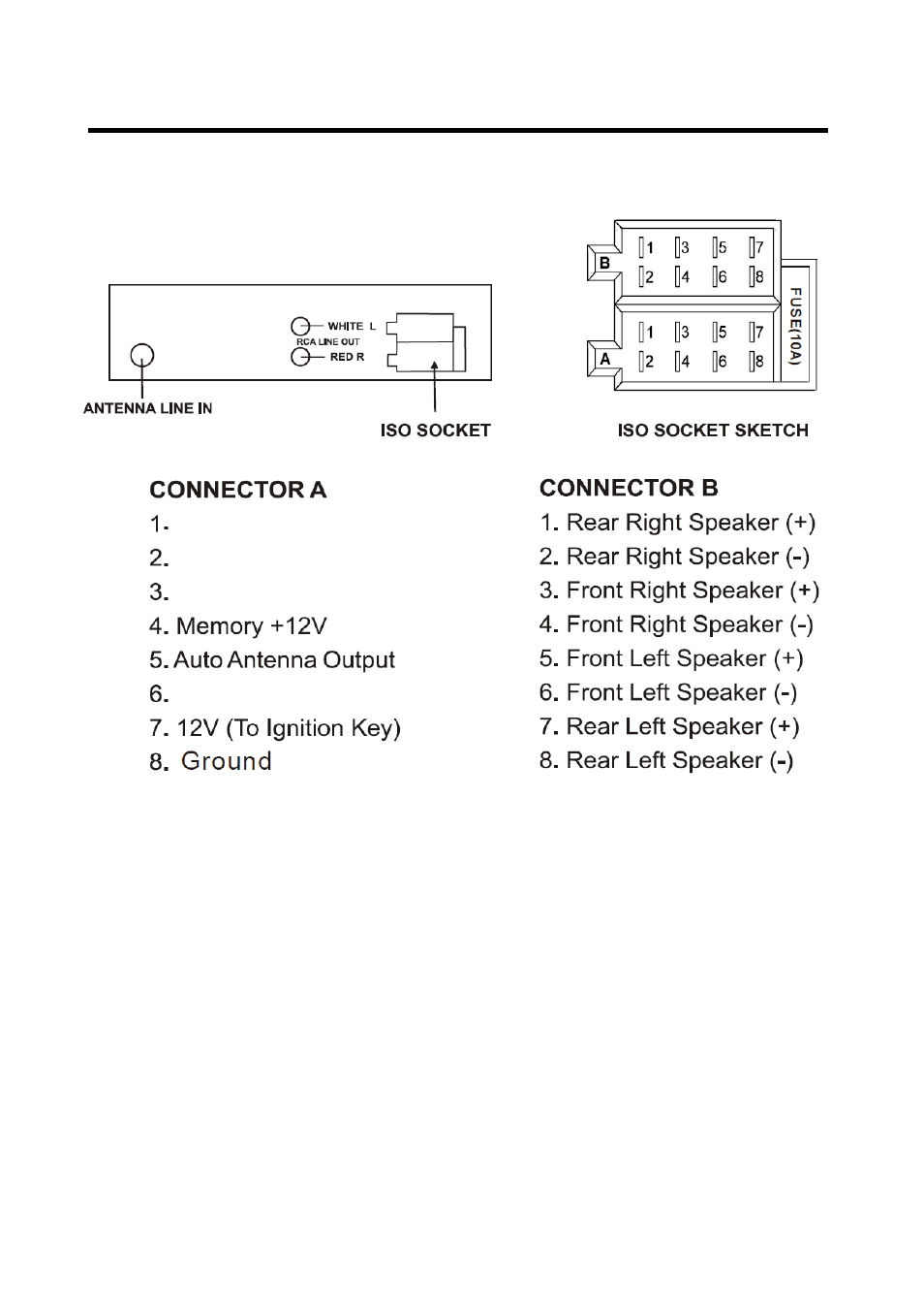 Wiring connection | Lenco CS-420 User Manual | Page 7 / 80