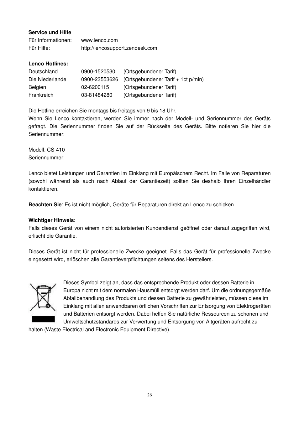 Lenco CS-430 BT User Manual | Page 27 / 71