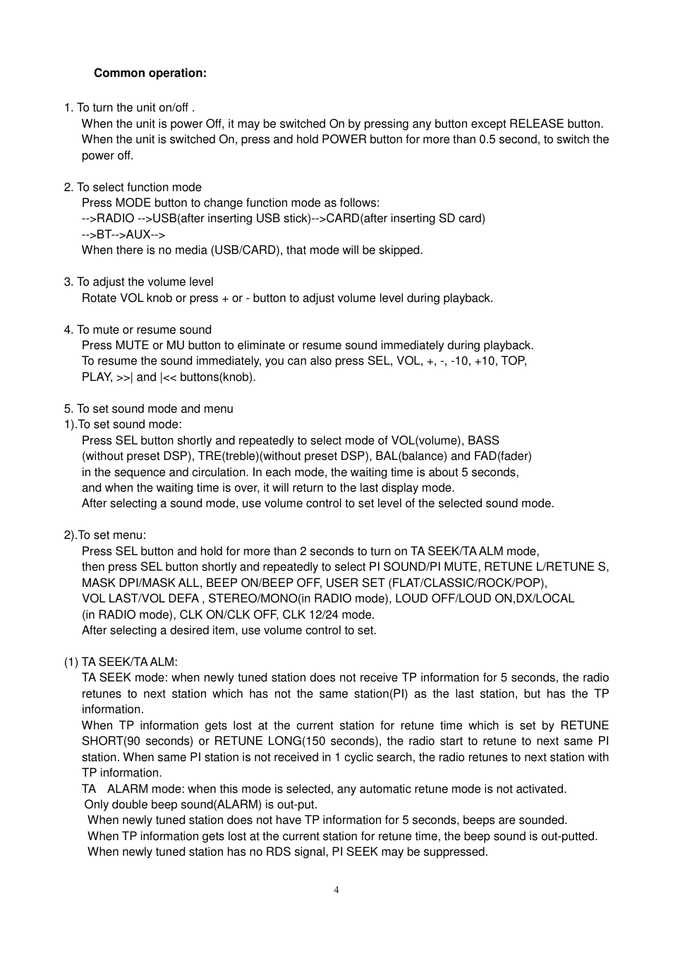 Lenco CS-430 BT User Manual | Page 5 / 71