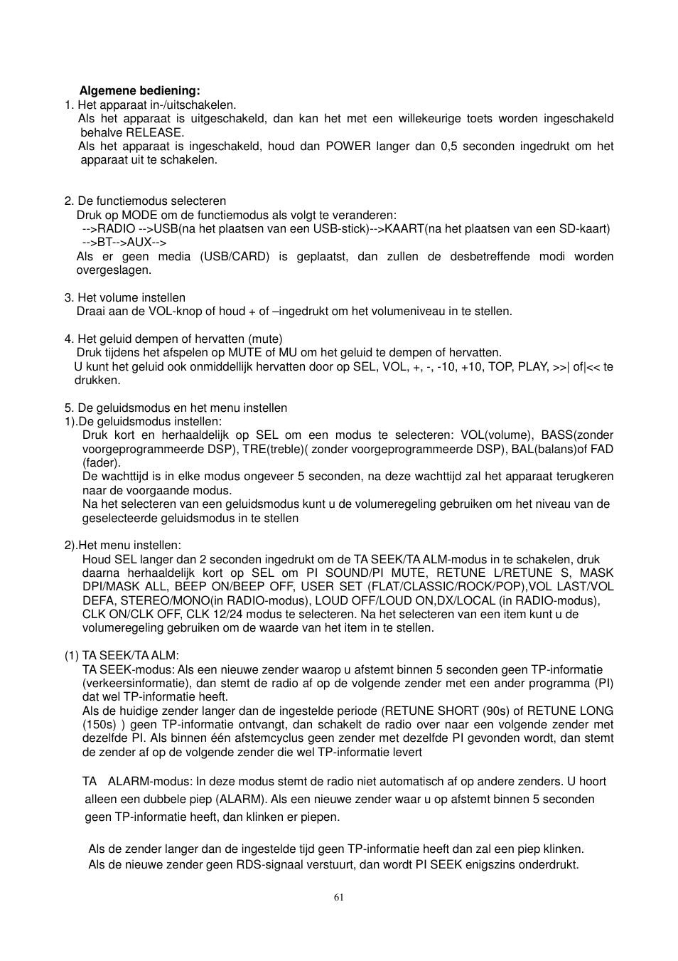 Lenco CS-430 BT User Manual | Page 62 / 71