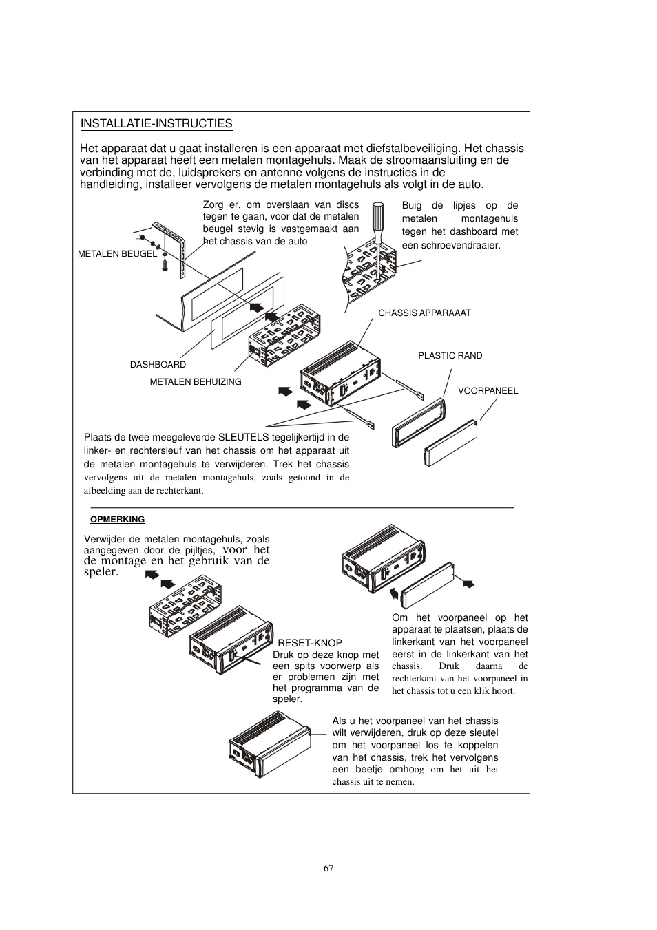 Voor het de montage en het gebruik van de speler | Lenco CS-430 BT User Manual | Page 68 / 71