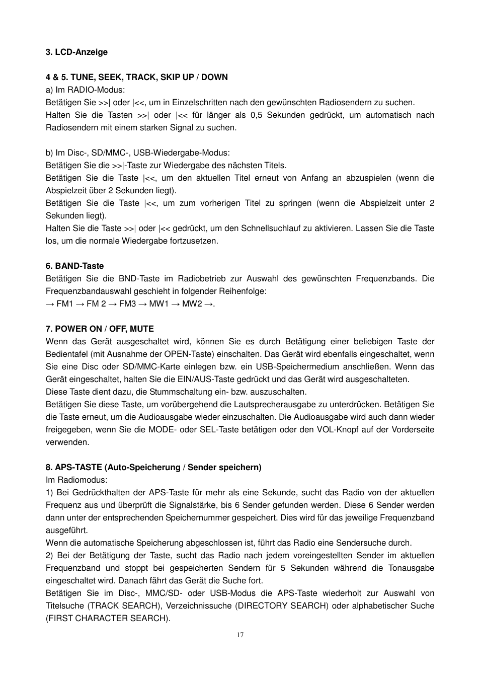 Lenco CS-450 CD User Manual | Page 18 / 62