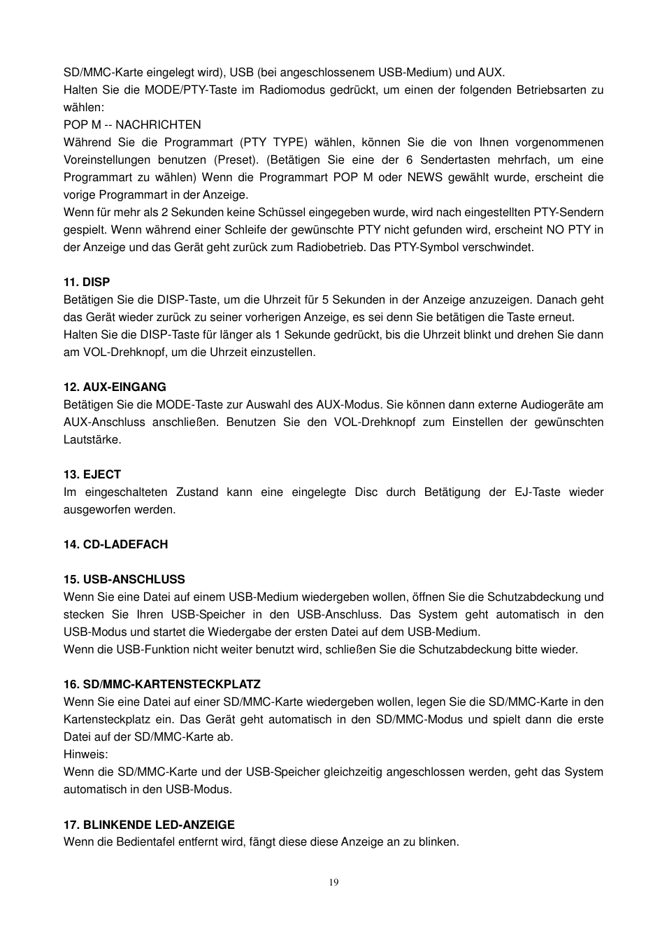 Lenco CS-450 CD User Manual | Page 20 / 62