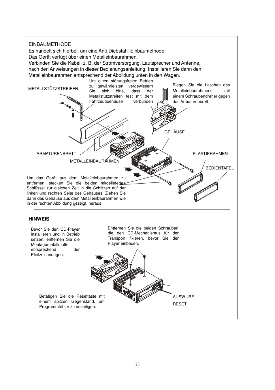 Lenco CS-450 CD User Manual | Page 24 / 62