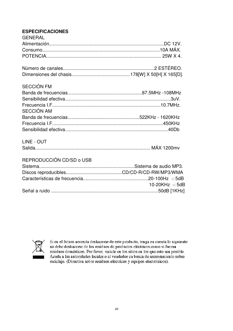 Lenco CS-450 CD User Manual | Page 50 / 62