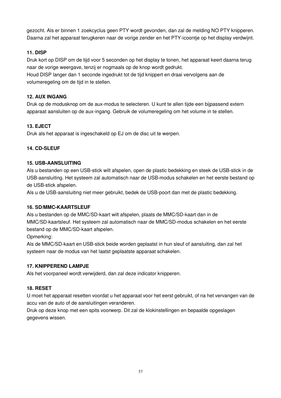 Lenco CS-450 CD User Manual | Page 58 / 62