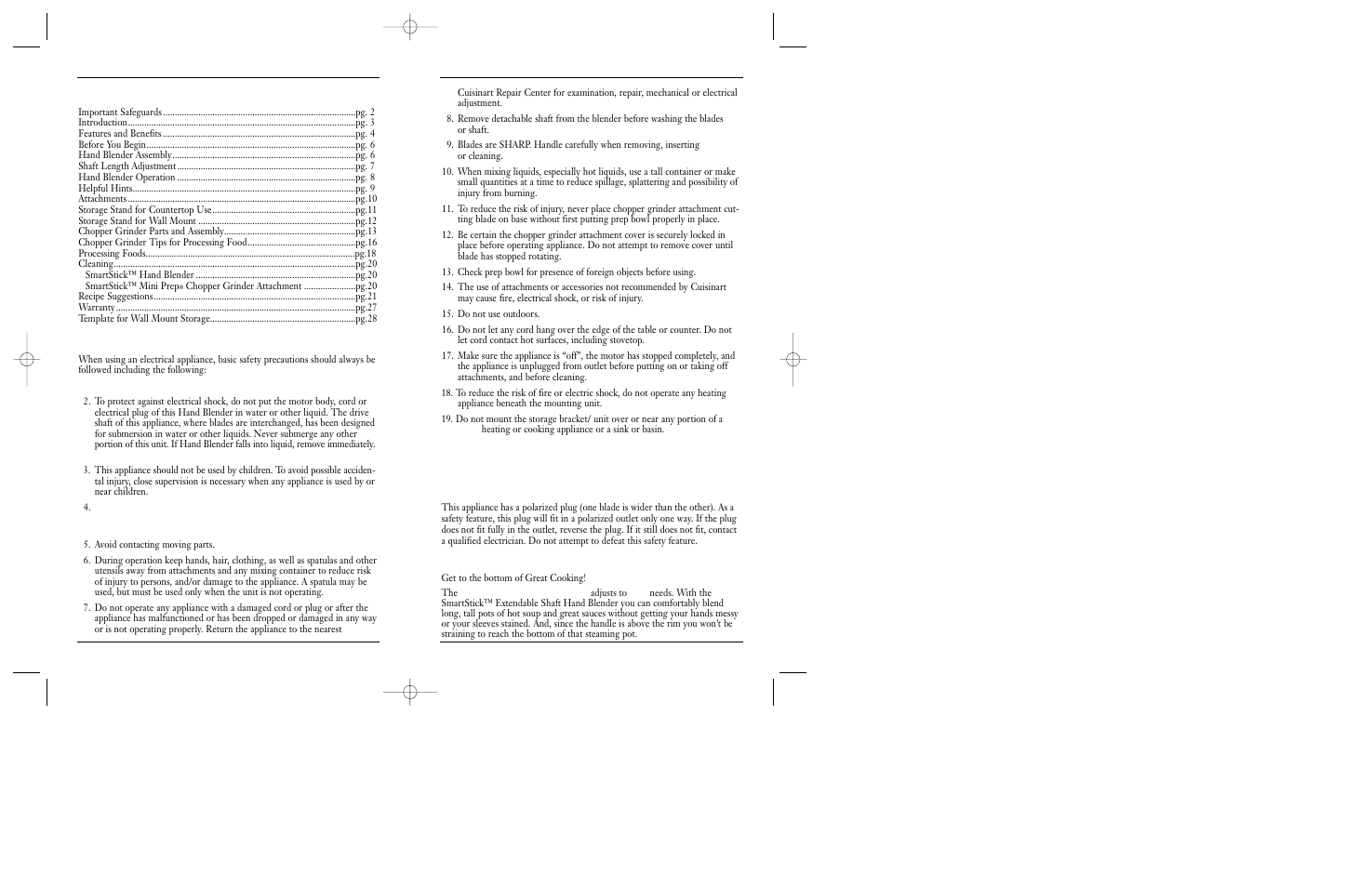 Cuisinart CSB-55 User Manual | Page 2 / 15