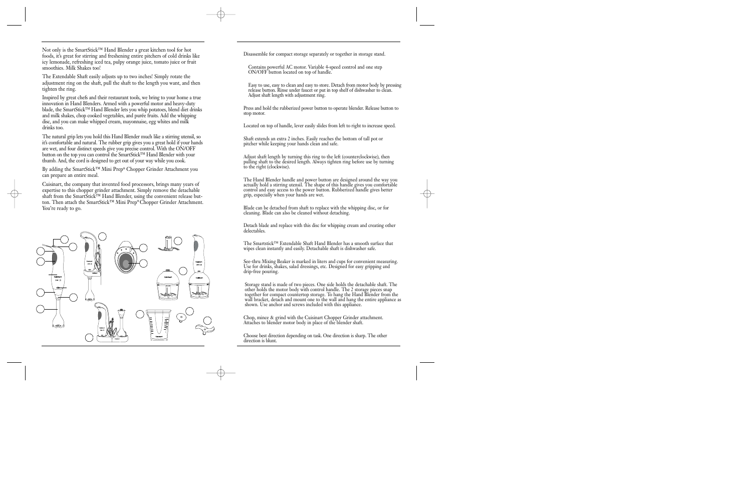 Features and benefits | Cuisinart CSB-55 User Manual | Page 3 / 15