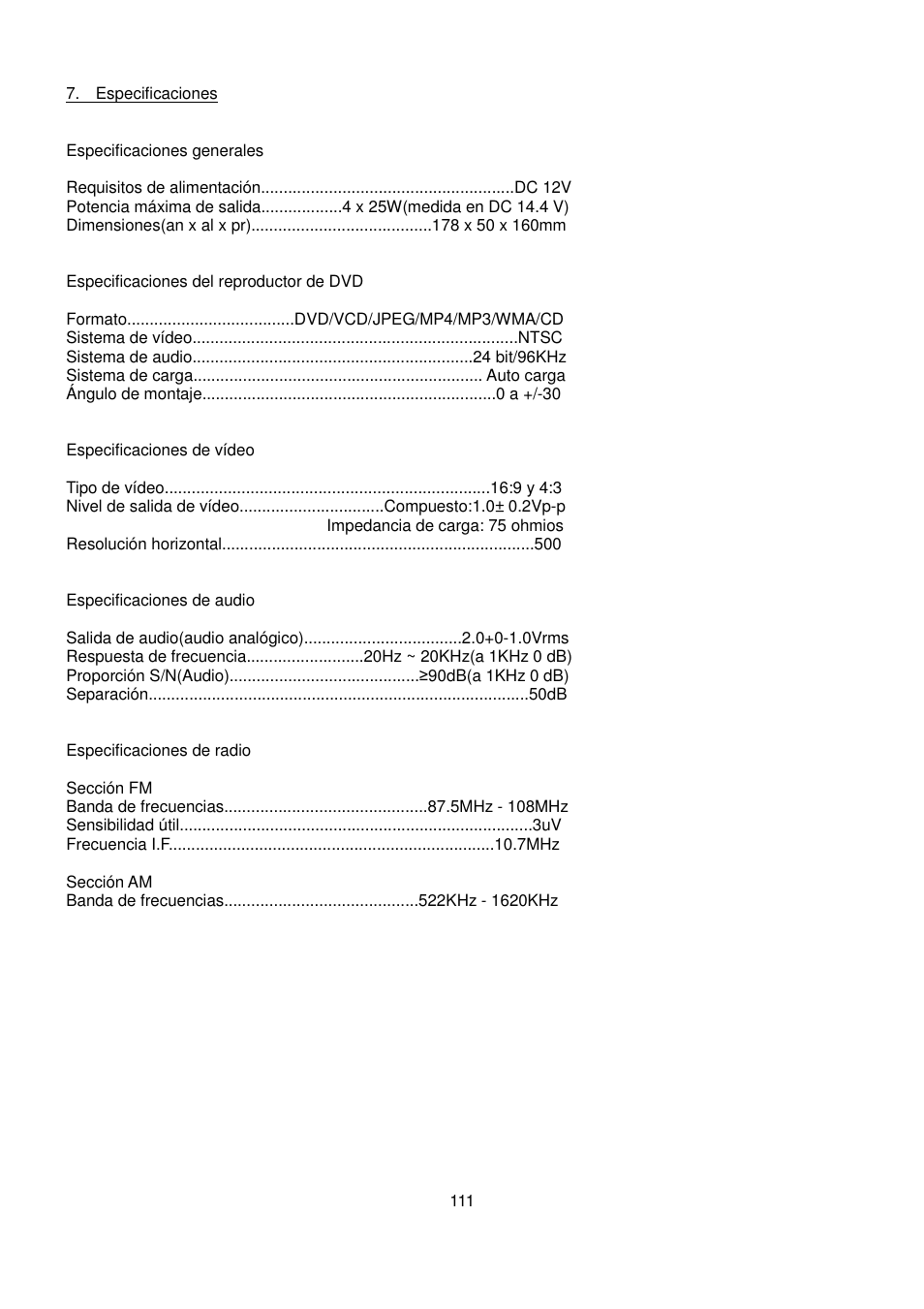 Lenco CS-470 DVD User Manual | Page 112 / 141