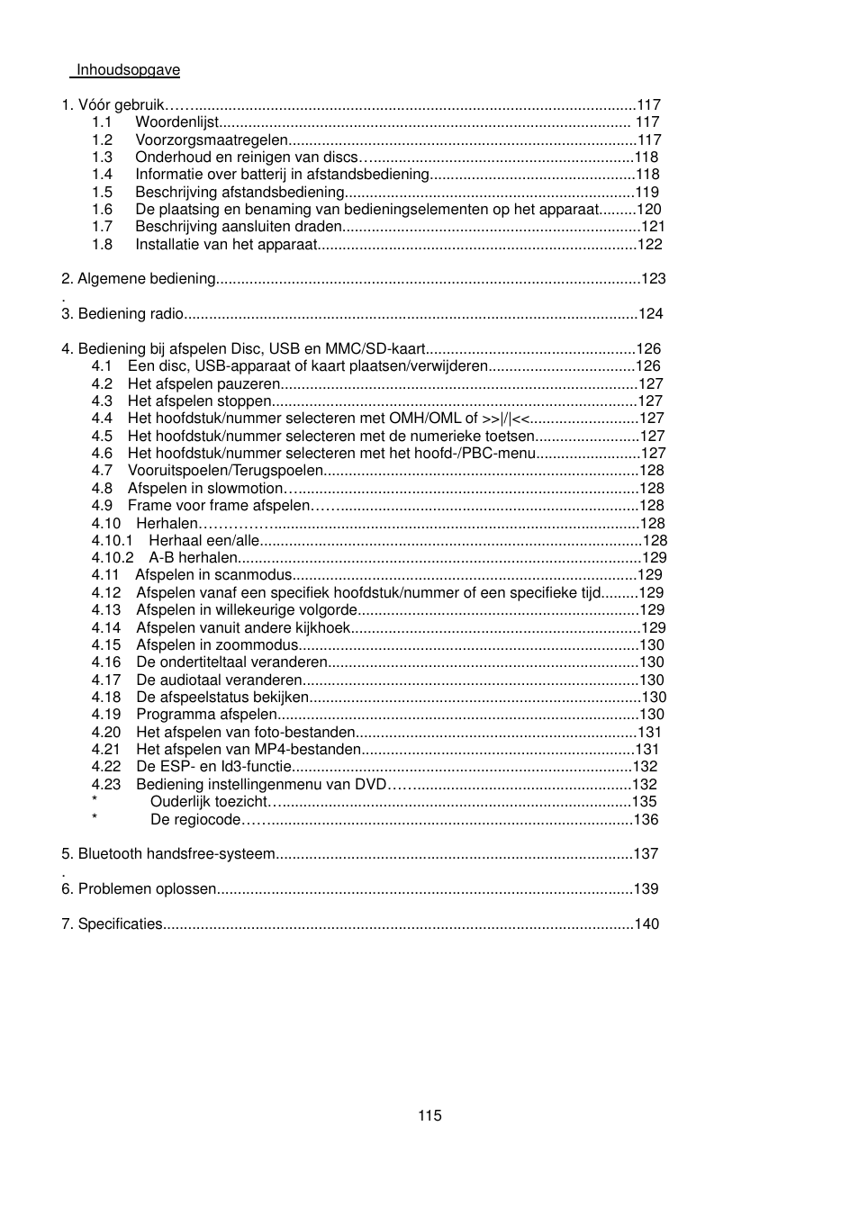 Lenco CS-470 DVD User Manual | Page 116 / 141