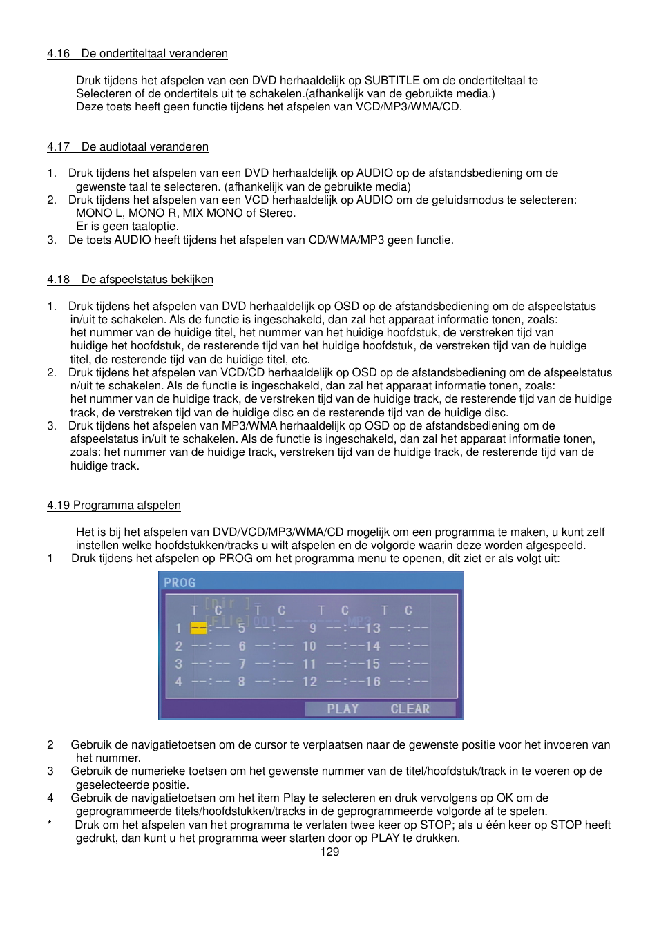 Lenco CS-470 DVD User Manual | Page 130 / 141