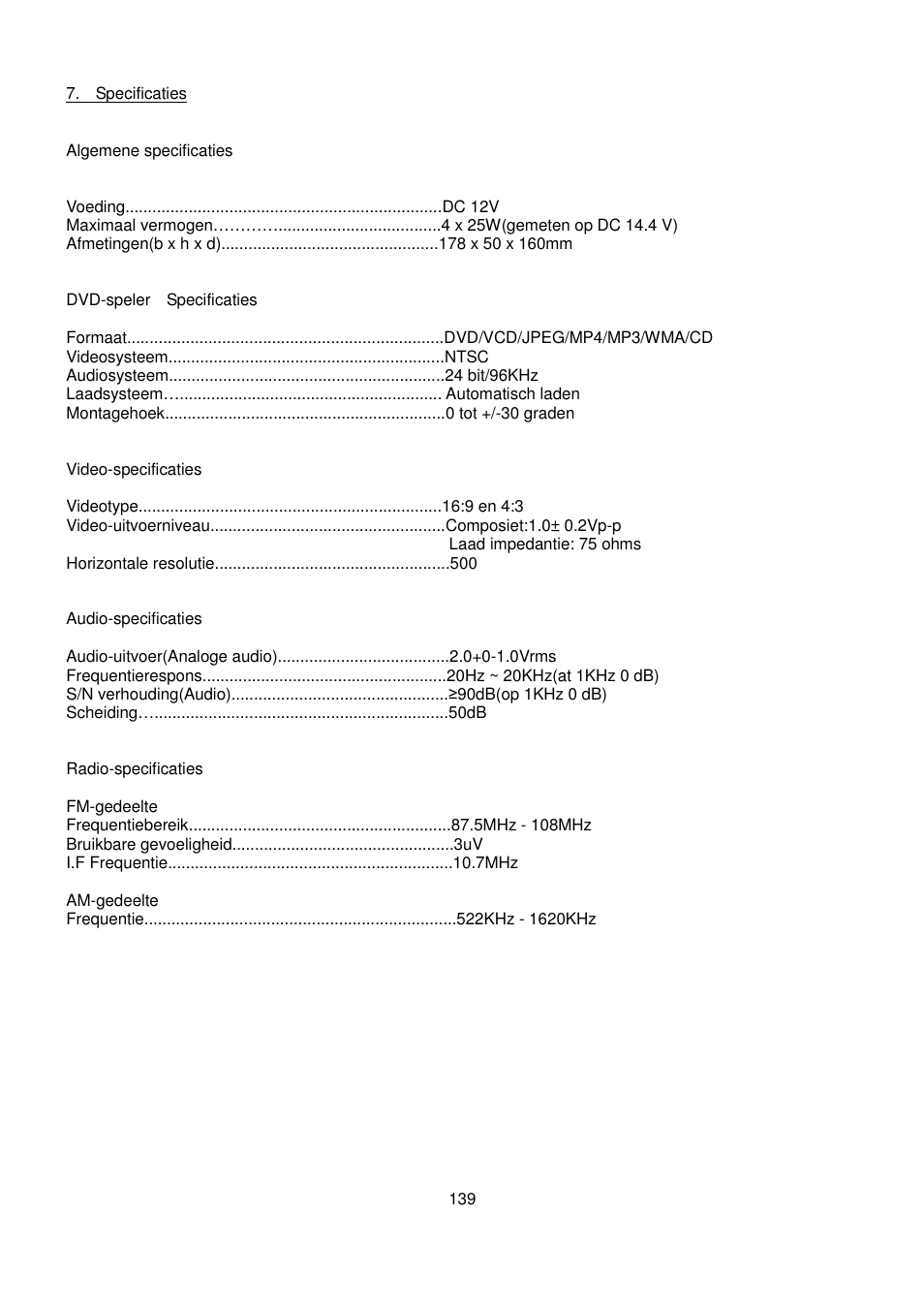 Lenco CS-470 DVD User Manual | Page 140 / 141