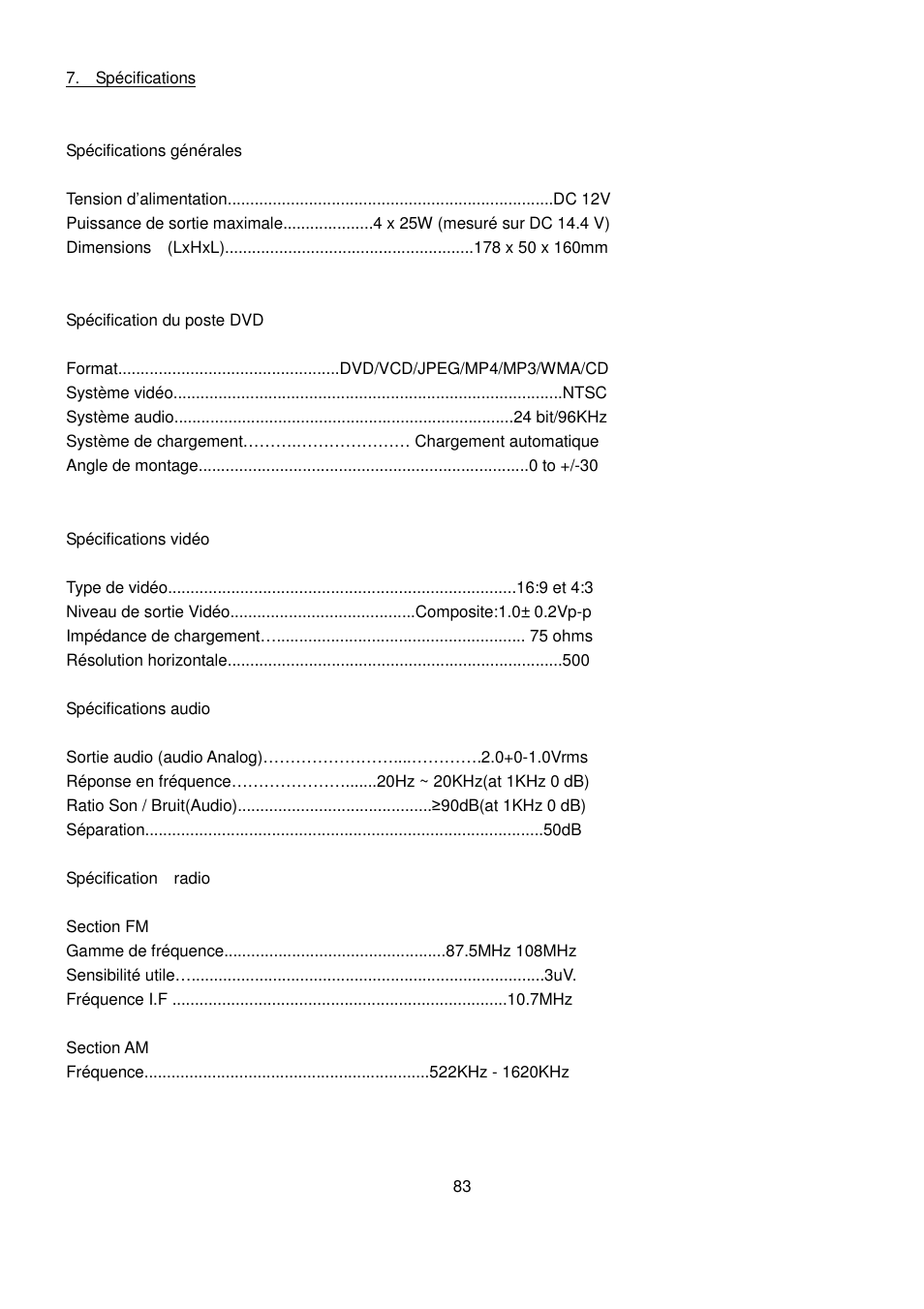 Lenco CS-470 DVD User Manual | Page 84 / 141
