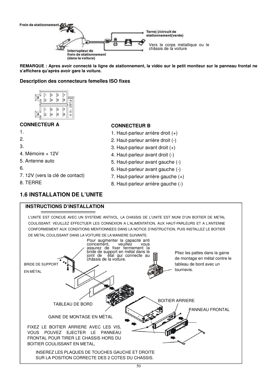 6 installation de l’unite | Lenco CS-472 User Manual | Page 51 / 108