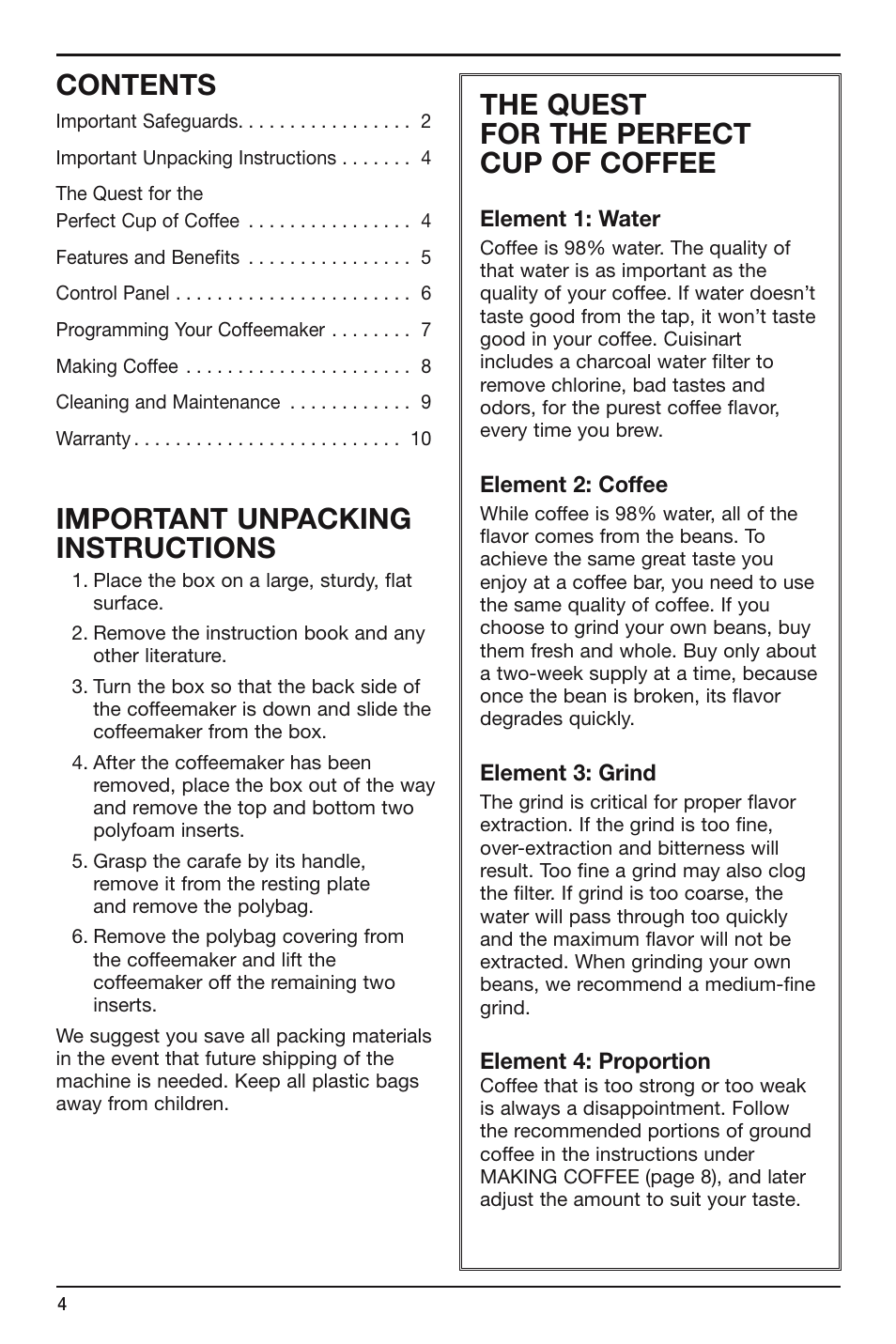 Cuisinart FLAVORBREW DCC-755 User Manual | Page 4 / 12