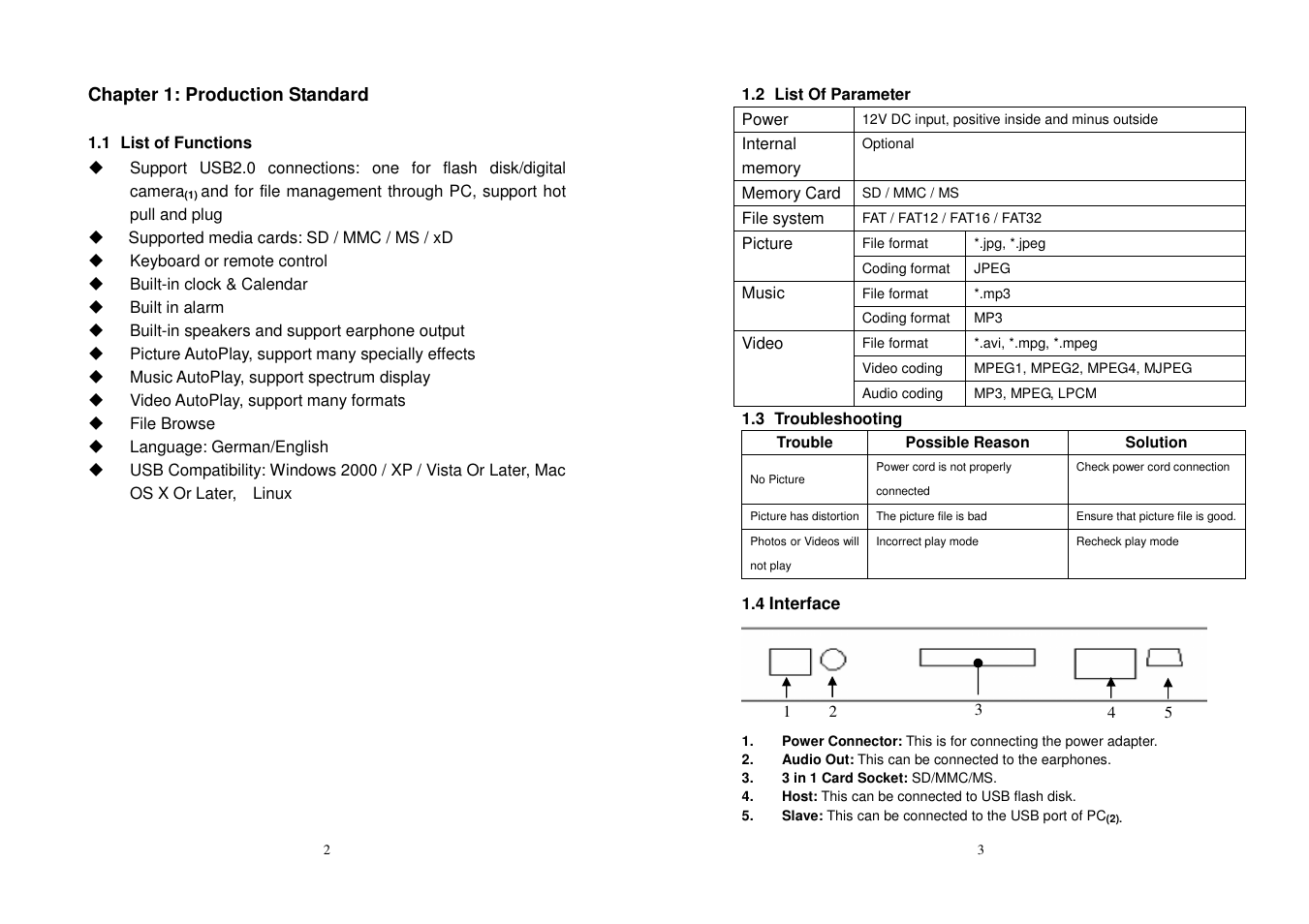 Lenco DF-1031 User Manual | Page 2 / 6