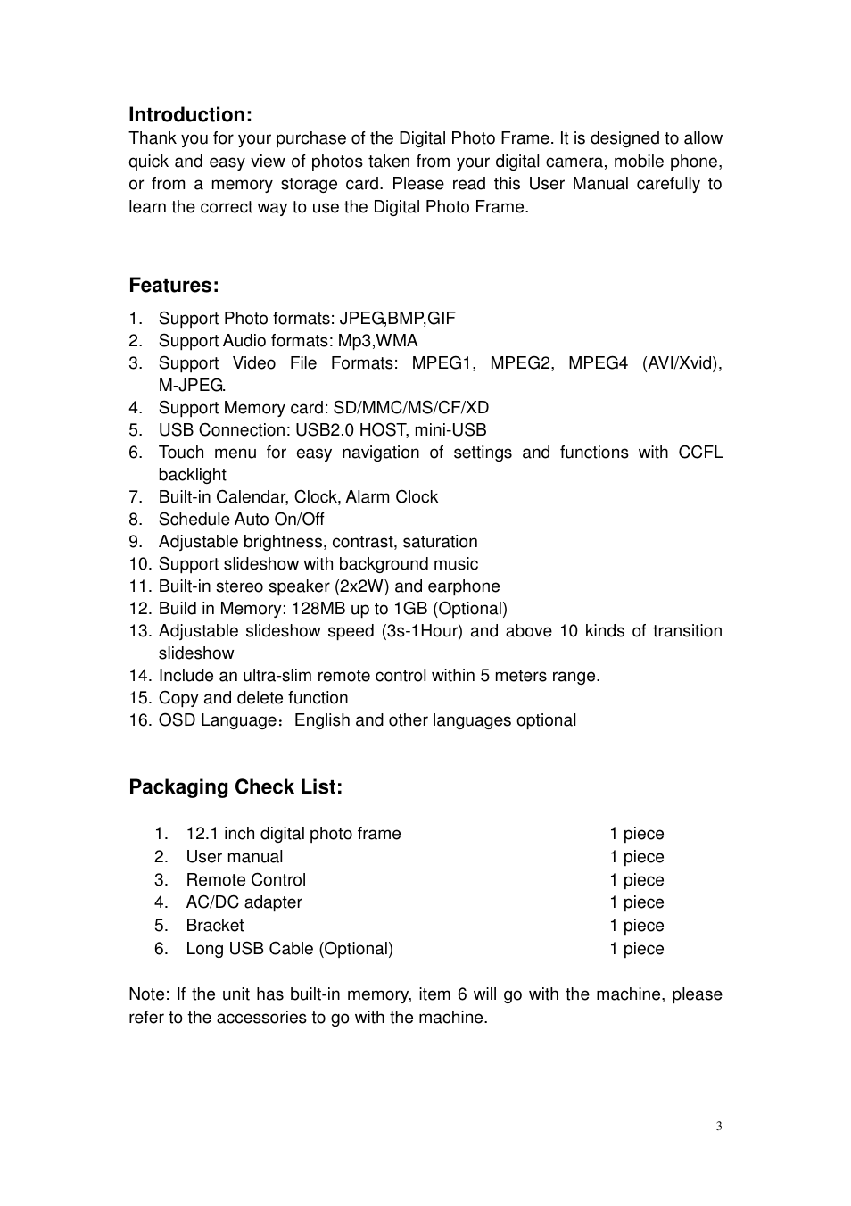 Lenco DF-1200 User Manual | Page 3 / 13