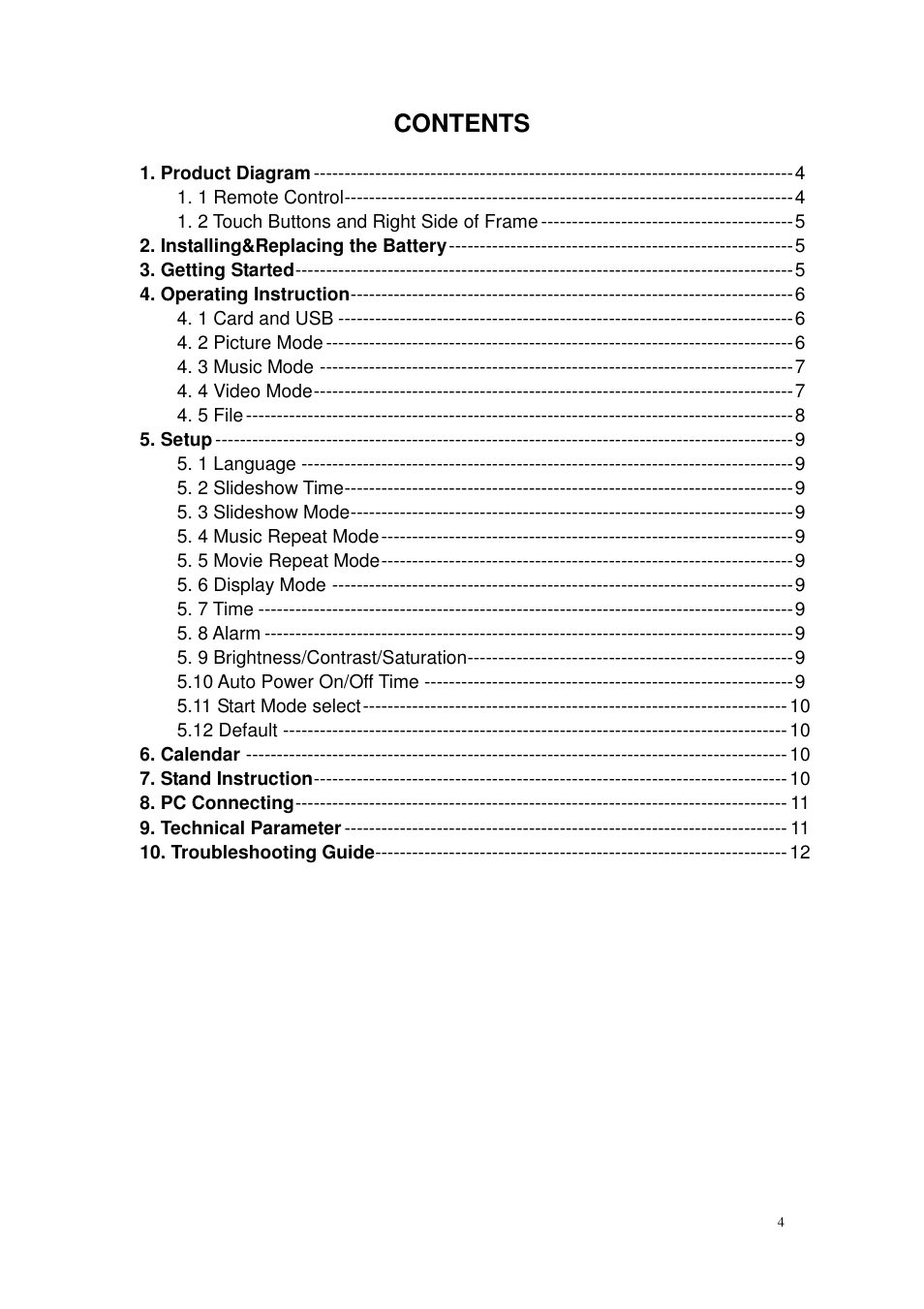 Lenco DF-1200 User Manual | Page 4 / 13
