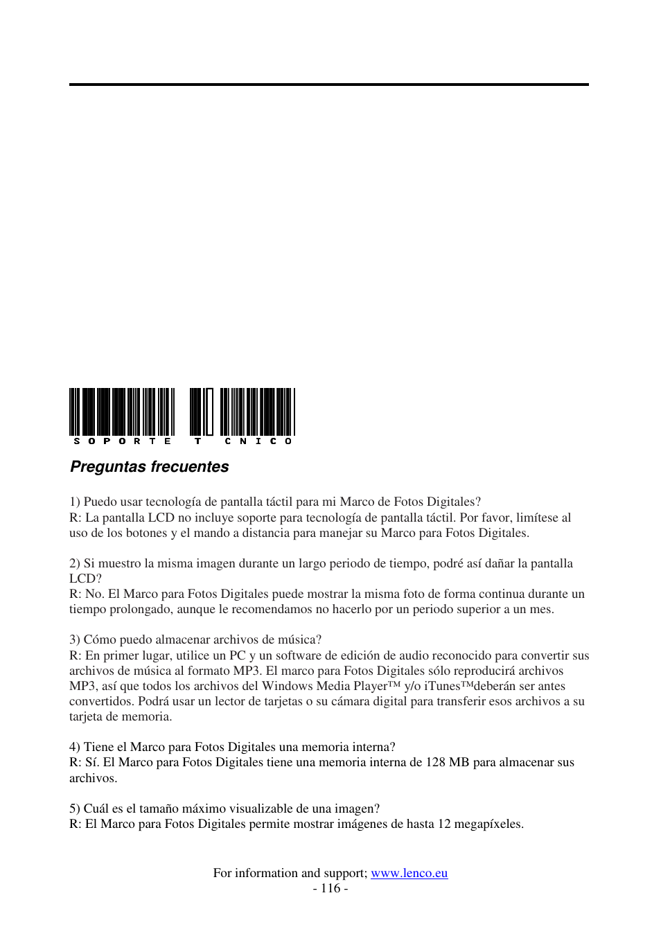 Lenco DF-1520 User Manual | Page 120 / 123