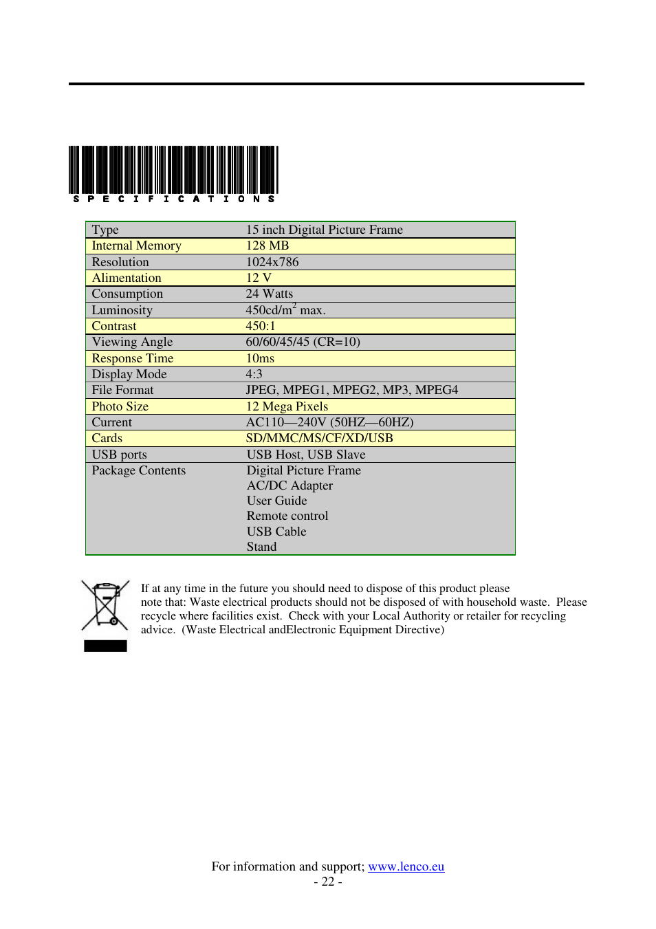 Lenco DF-1520 User Manual | Page 26 / 123