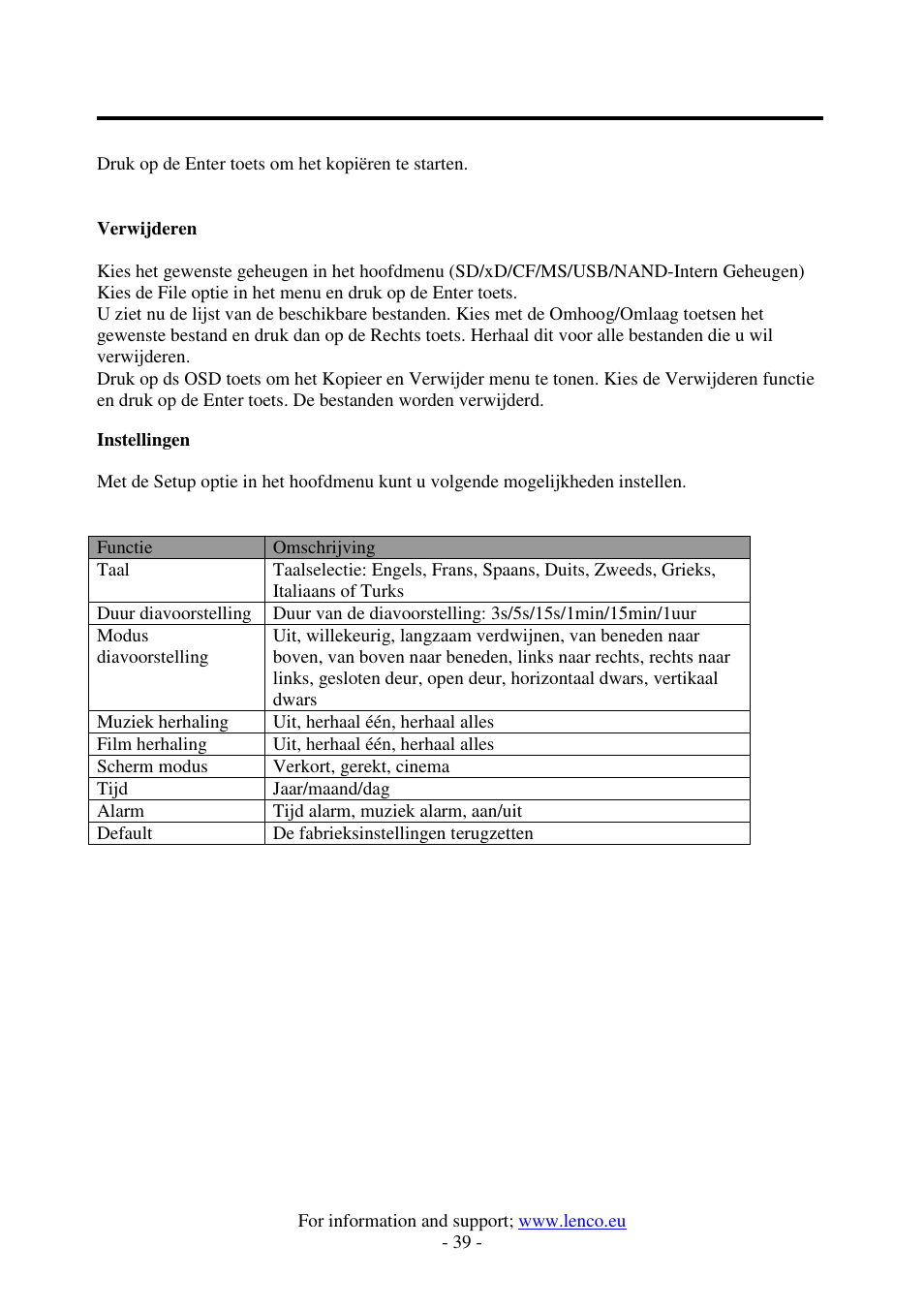 Lenco DF-1520 User Manual | Page 43 / 123