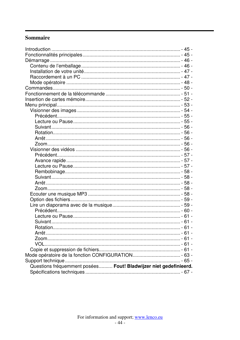 Lenco DF-1520 User Manual | Page 48 / 123