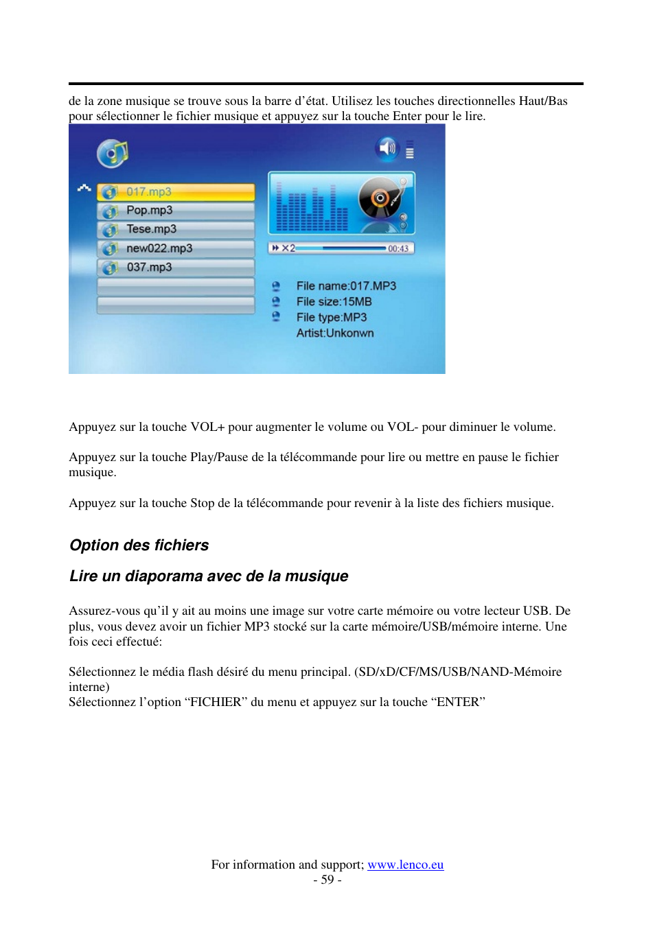 Lenco DF-1520 User Manual | Page 63 / 123