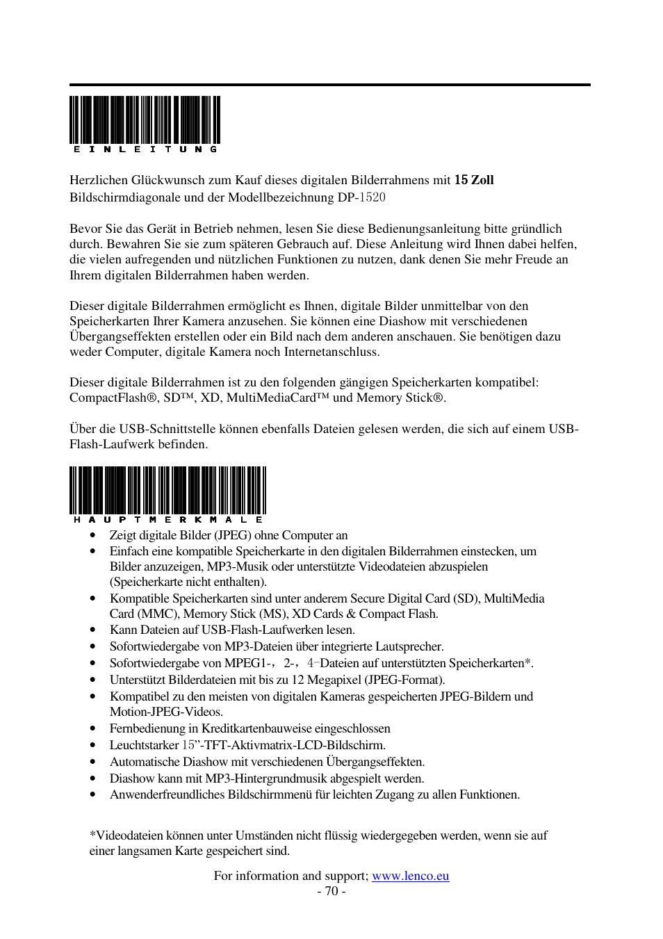 Lenco DF-1520 User Manual | Page 74 / 123