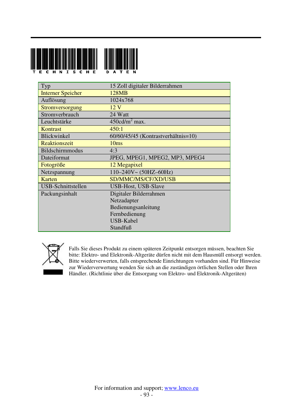 Lenco DF-1520 User Manual | Page 97 / 123