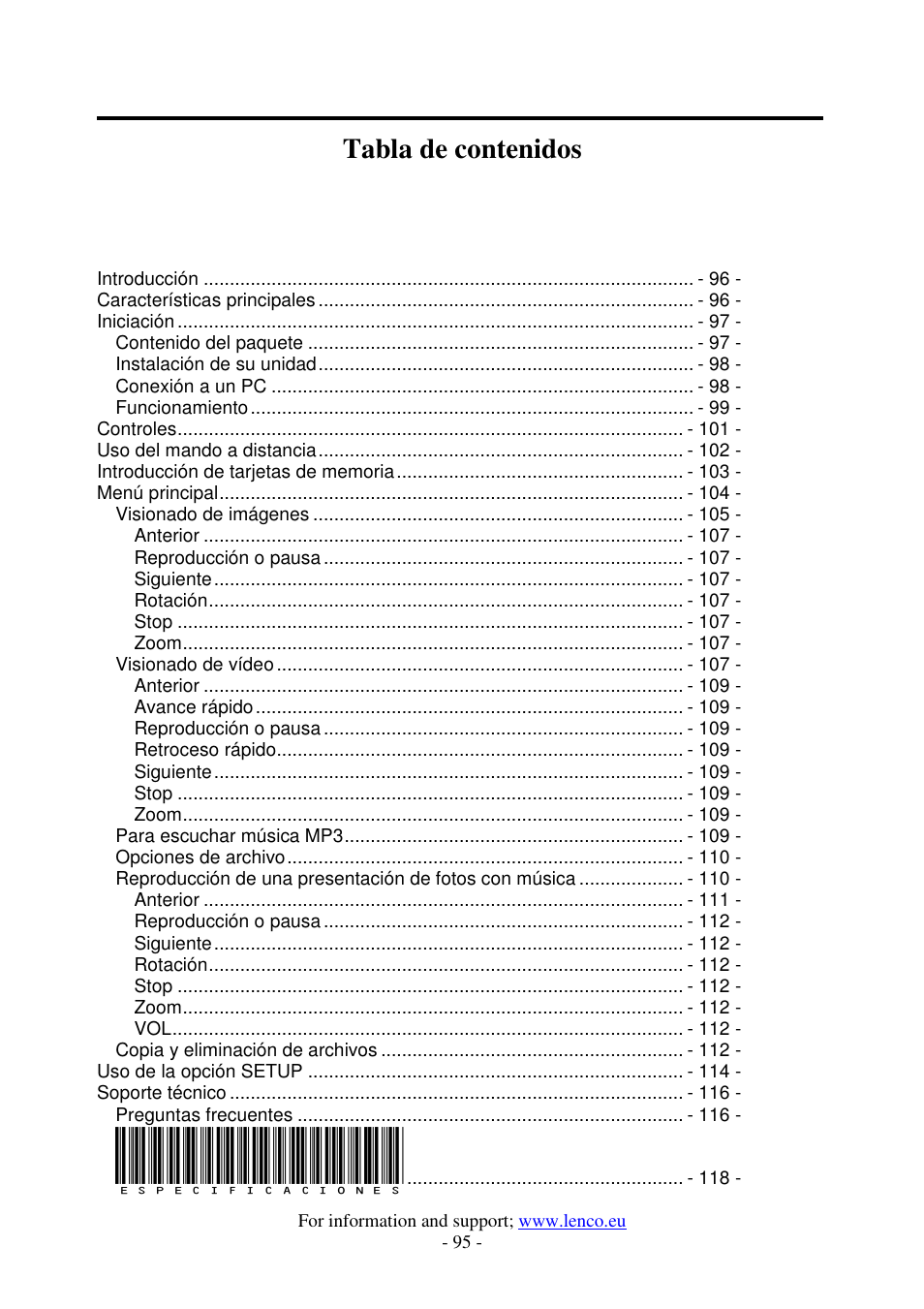 Lenco DF-1520 User Manual | Page 99 / 123