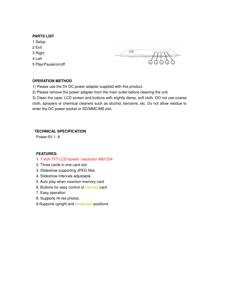 Lenco DF-704 User Manual | Page 2 / 6