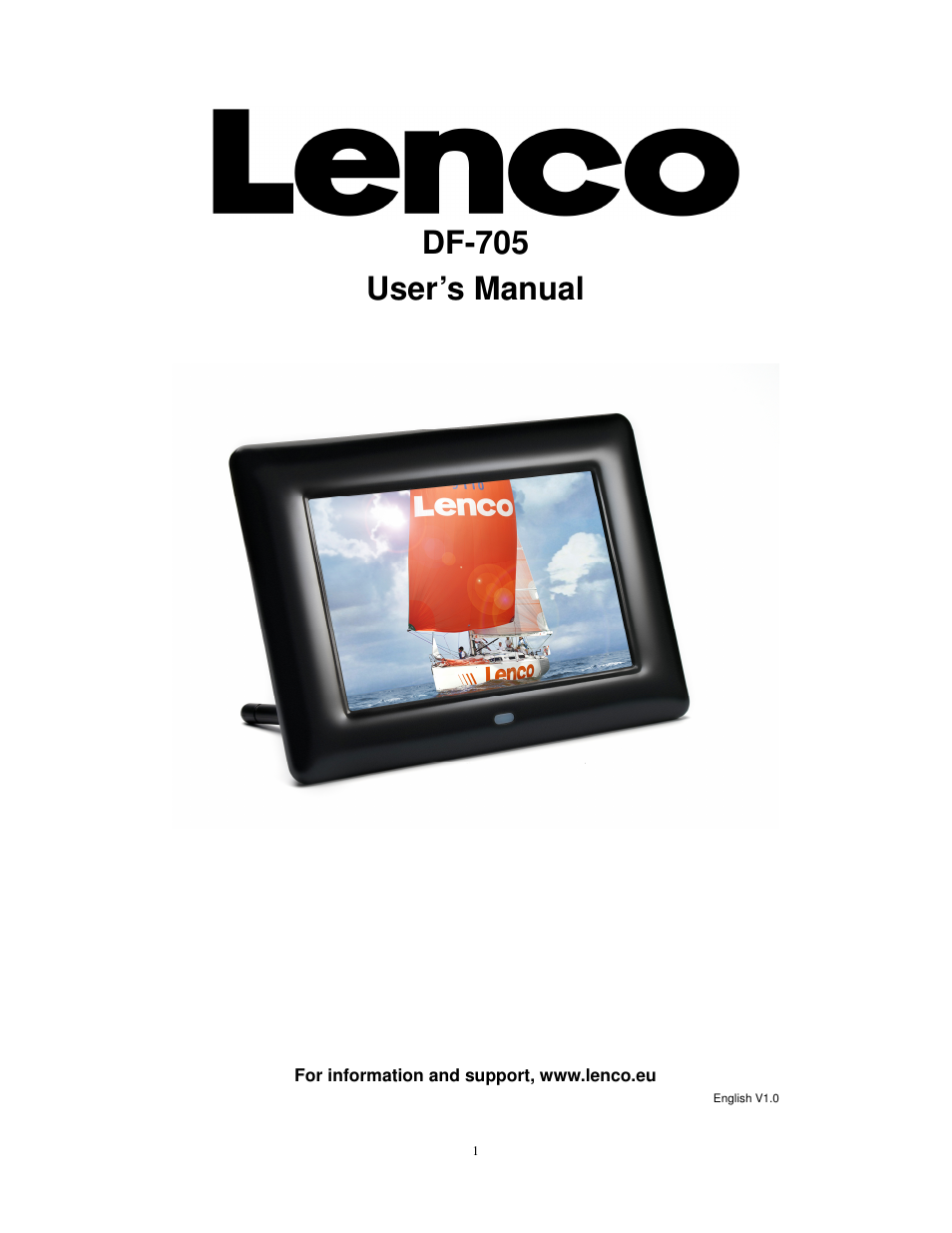 Lenco DF-705 User Manual | 10 pages