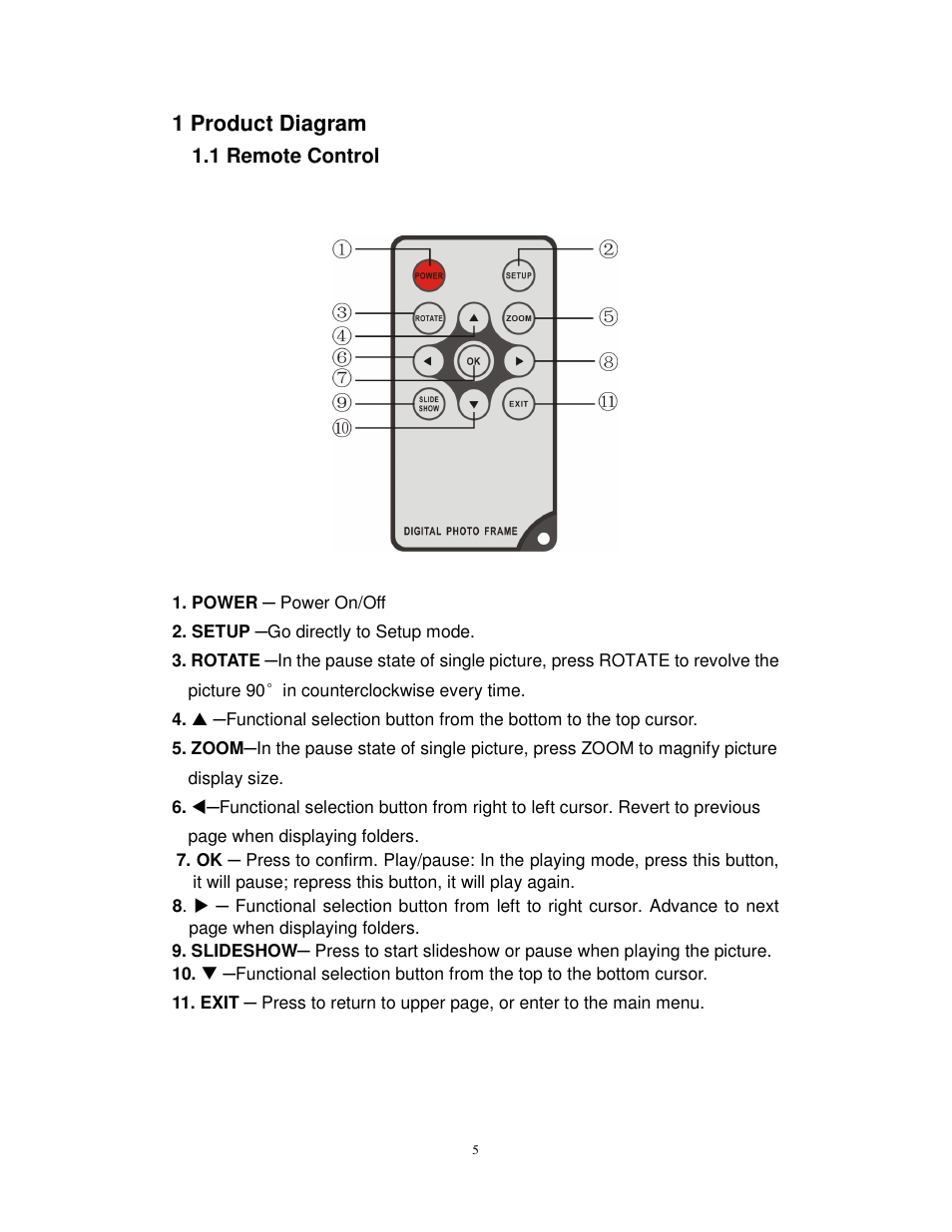 1 product diagram | Lenco DF-705 User Manual | Page 5 / 10