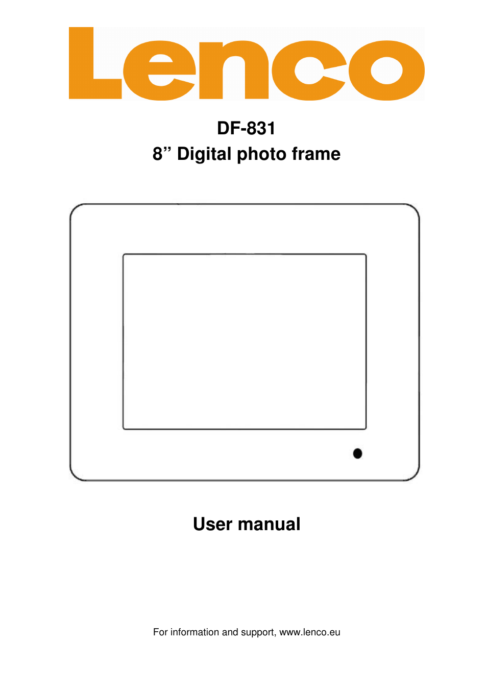 Lenco DF-831 User Manual | 8 pages