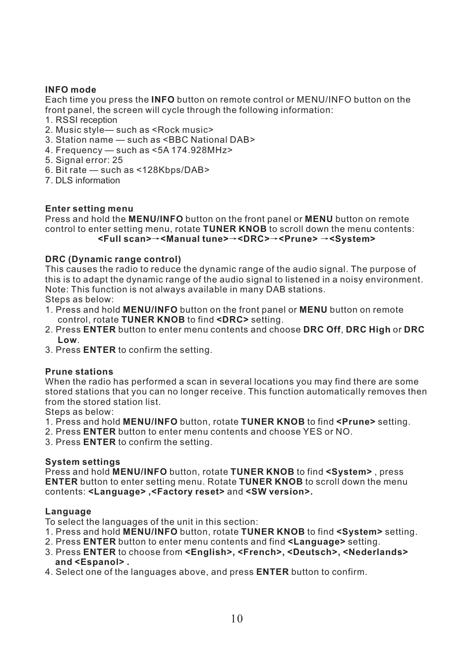 页 11 | Lenco DR-05-BT User Manual | Page 11 / 91