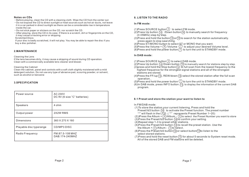 Lenco DR-439 User Manual | Page 4 / 6