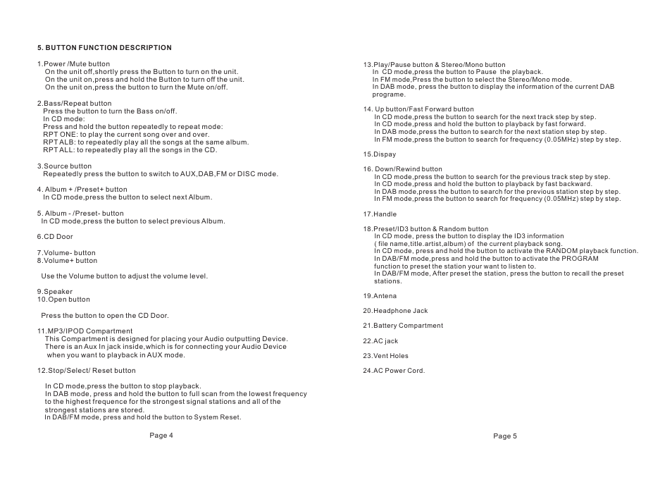 Lenco DR-439 User Manual | Page 6 / 6